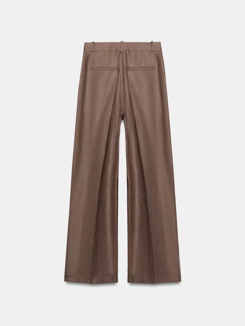 Zara 100% LINEN STRAIGHT LEG PANTS